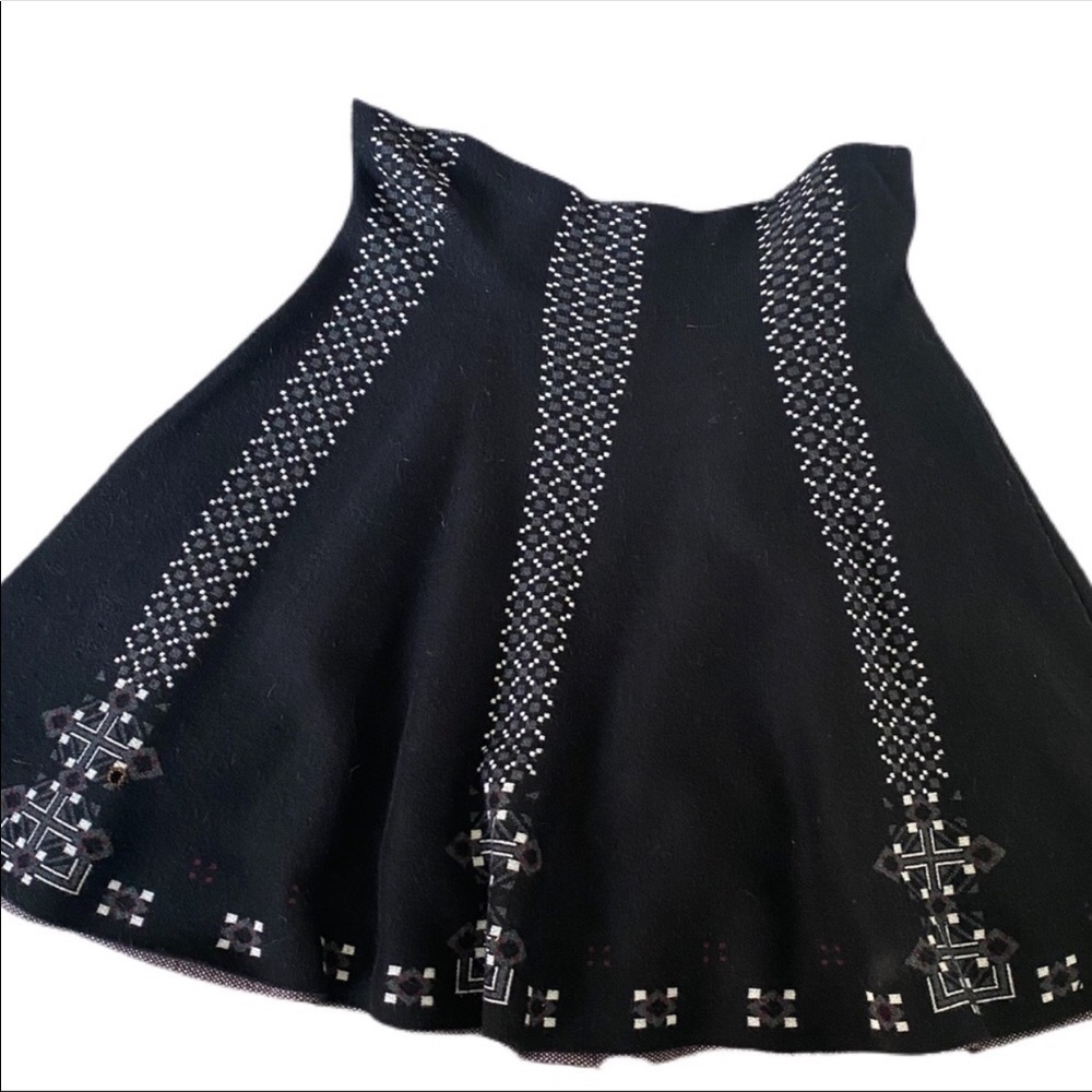 Max Studio grey skirt with crosses; whimsigoth swiftie